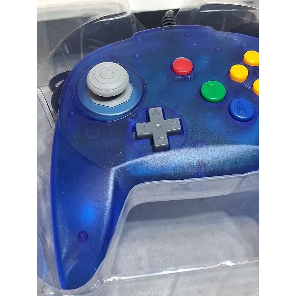 Classic Retro 64 N64 Classic Wired USB Controller Gamepads for PC BLUE